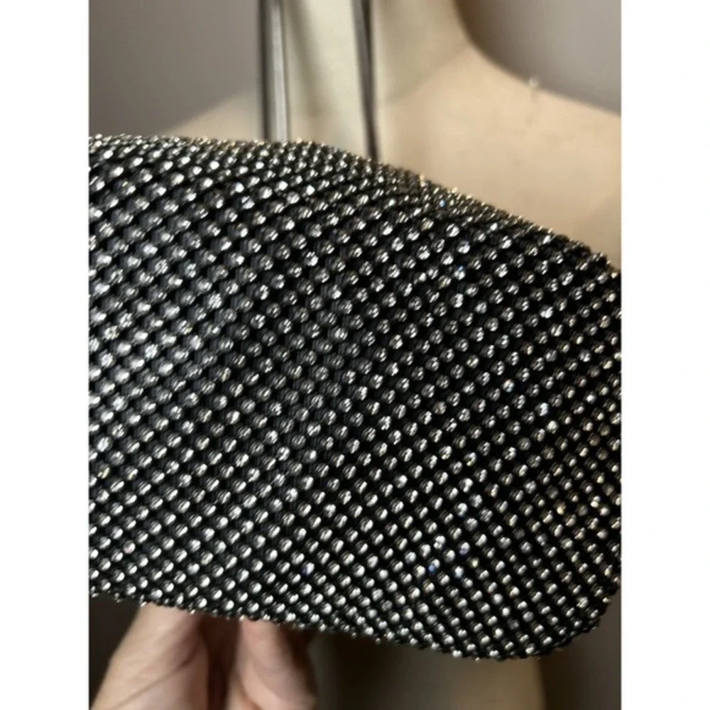 Badgley‎ Mischka Black Rhinestone Evening Clutch